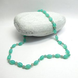 Uranium glass bead Necklace